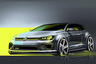 First sketches of the Golf R 400 concept car