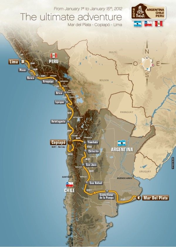 mapa 34. Rally Dakar