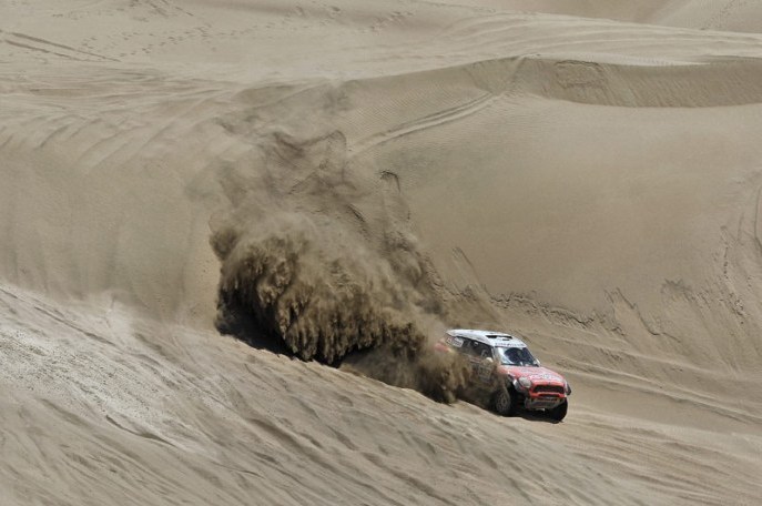 Foto: www.dakar.com;Nemecká posádka Stephan Schott/Holm Schmidt (Mini All 4 Racing);