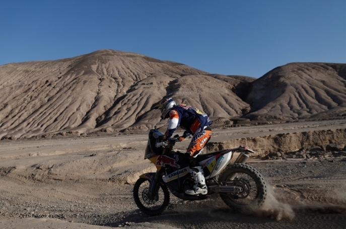 Foto: www.dakar.com;Marc Coma s KTM vyhral na Rallye Dakar 2014 svoju druhú etapu;